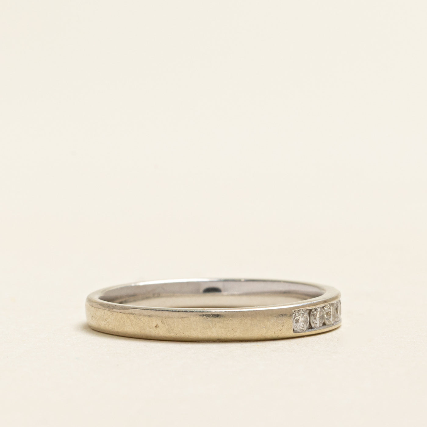 White Gold Semi Eternity Diamond Band | 0.25ctw | SZ 6.5