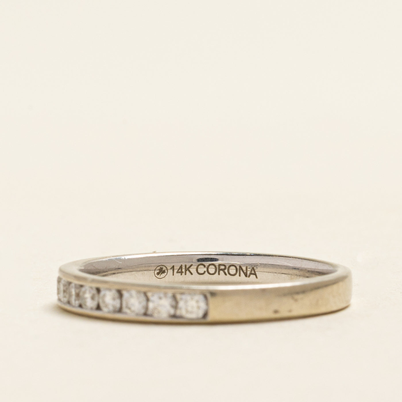 White Gold Semi Eternity Diamond Band | 0.25ctw | SZ 6.5