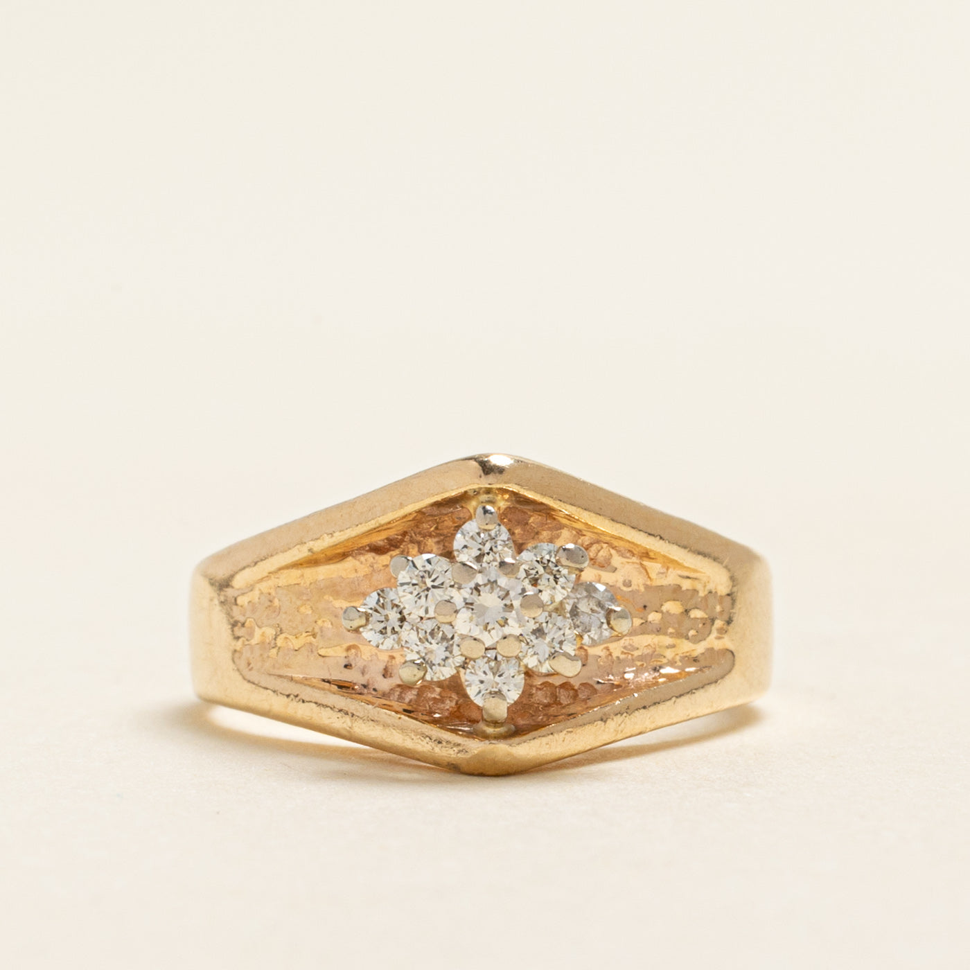 Diamond Petal Cluster Tapered Ring | 0.22ctw | SZ 5.75