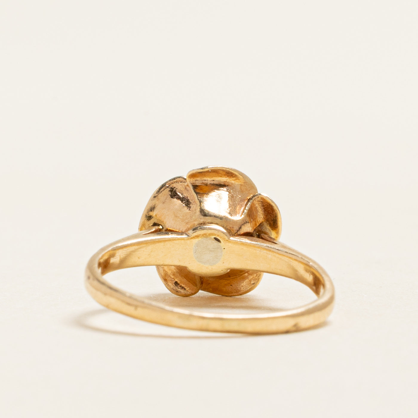 Solitaire Diamond Flower Ring | 0.08ct | SZ 3.75