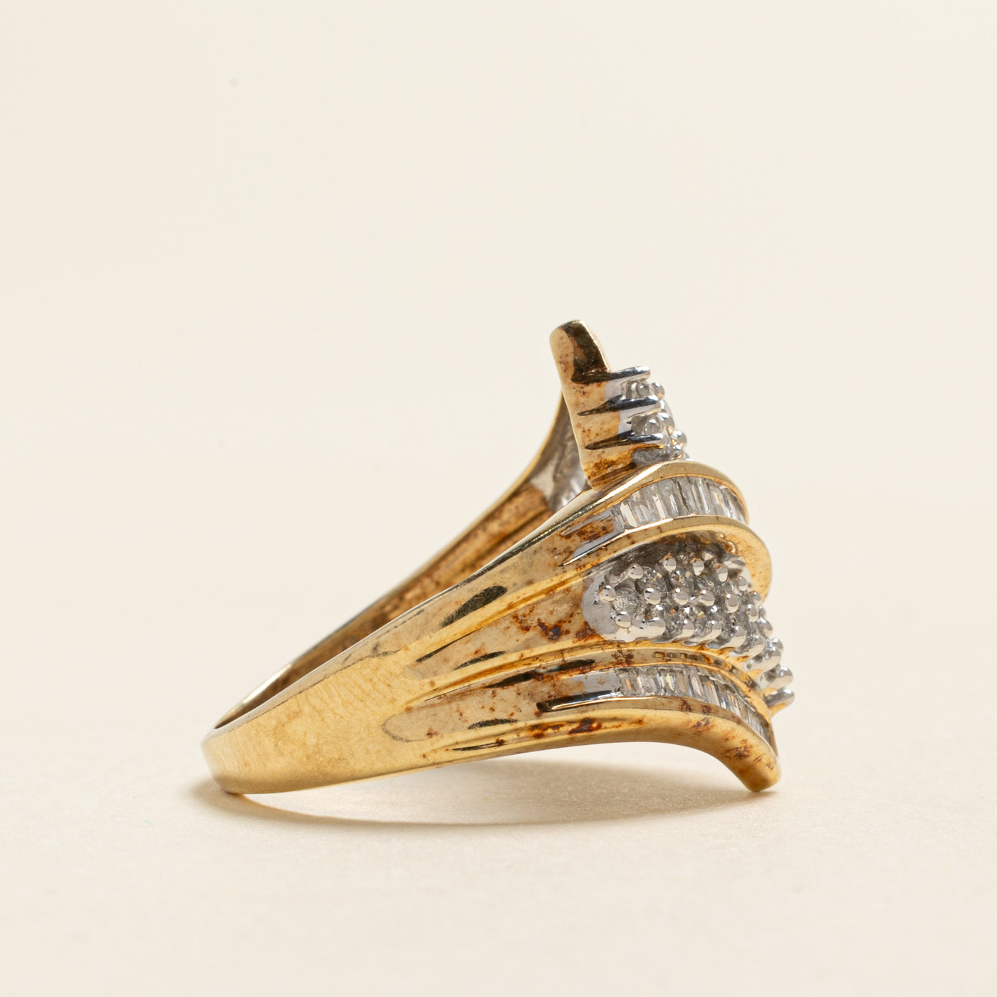 Multi Cut Diamond Waterfall Cocktail Ring | 0.80ctw | SZ 8