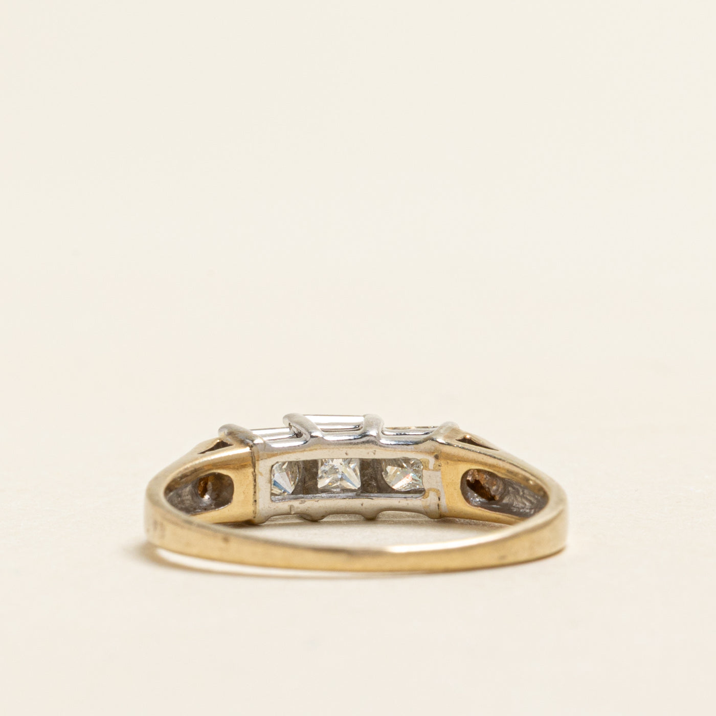 Three Stone Princess Cut Diamond Ring | 1.05ctw | SZ 7.5