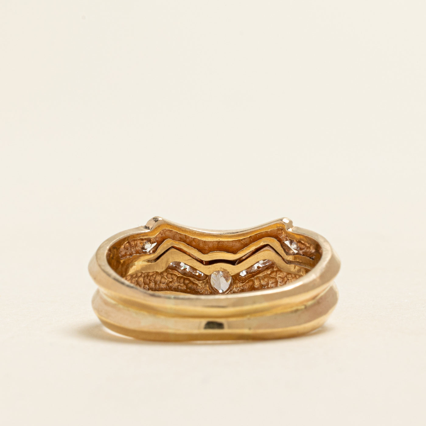 Pear Cut Diamond Chevron Design Ring | 0.44ctw | SZ 9