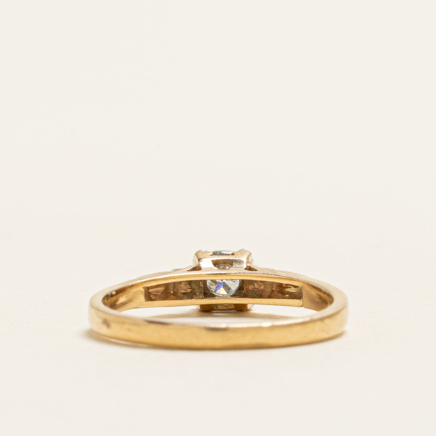 Old European Cut Solitaire Diamond Ring | 0.10ct | SZ 6