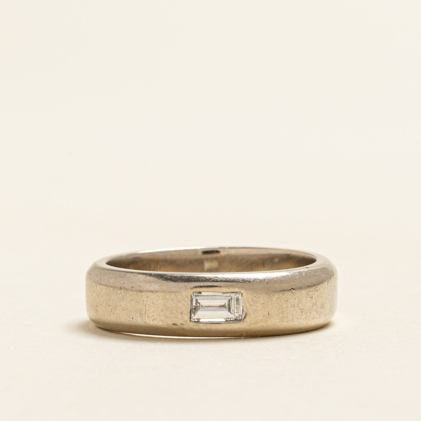 Baguette Cut Flush Set Diamond Band | 0.14ct | 5.40mm | SZ 6.5