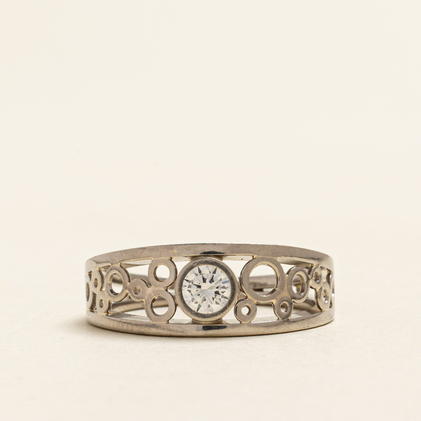 Bezel Set Diamond Openwork Ring | 0.20ct | SZ 5.5