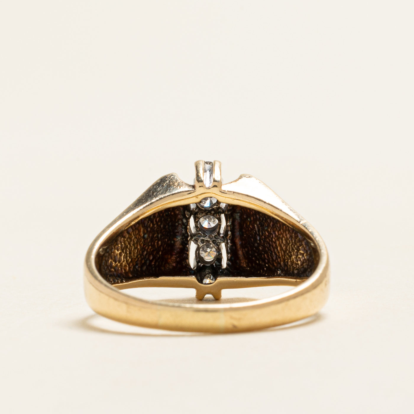 Five Stone Diamond Column Tapered Ring | 0.21ctw | SZ 8.25