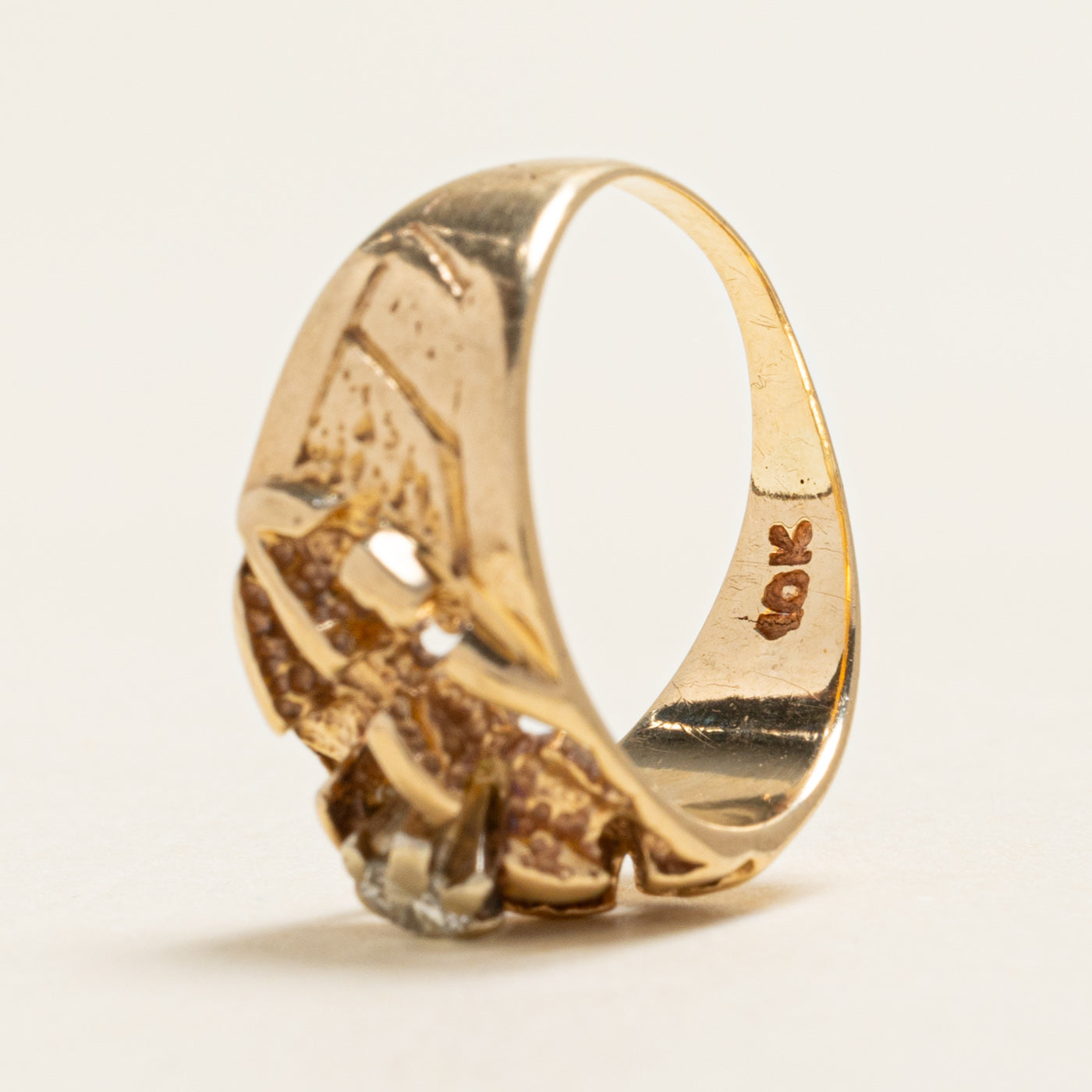 Diamond Textured Openwork Cocktail Ring | 0.13ct | SZ 6.75
