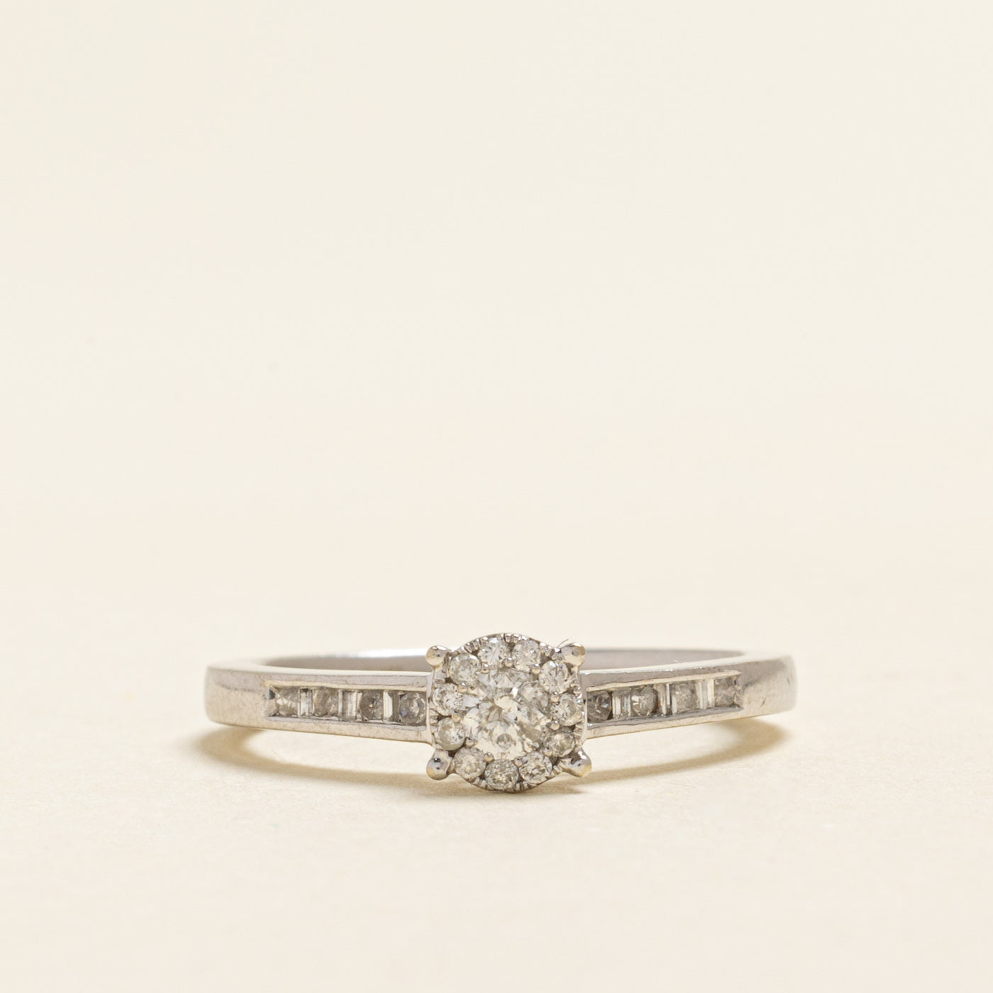 Round Brilliant Cut Diamond Halo Ring | 0.26ctw | SZ 7