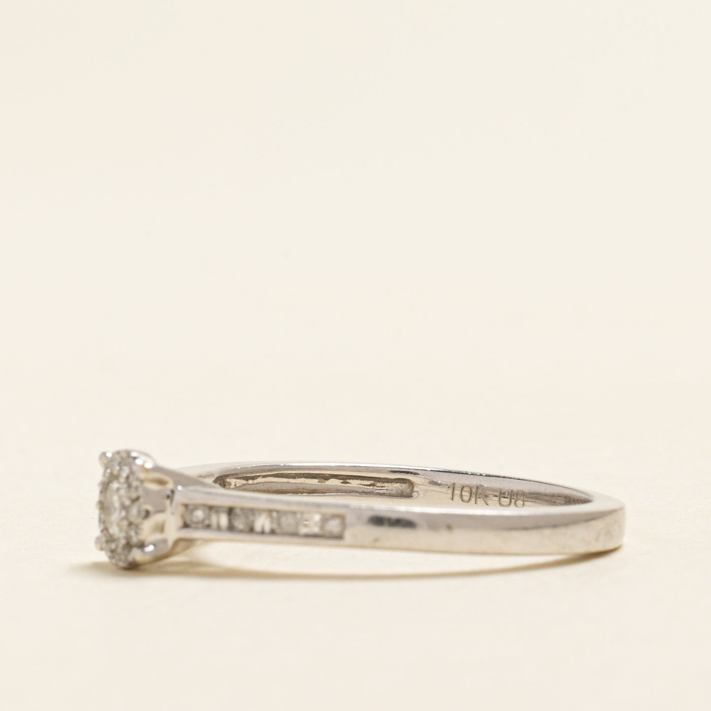 Round Brilliant Cut Diamond Halo Ring | 0.26ctw | SZ 7