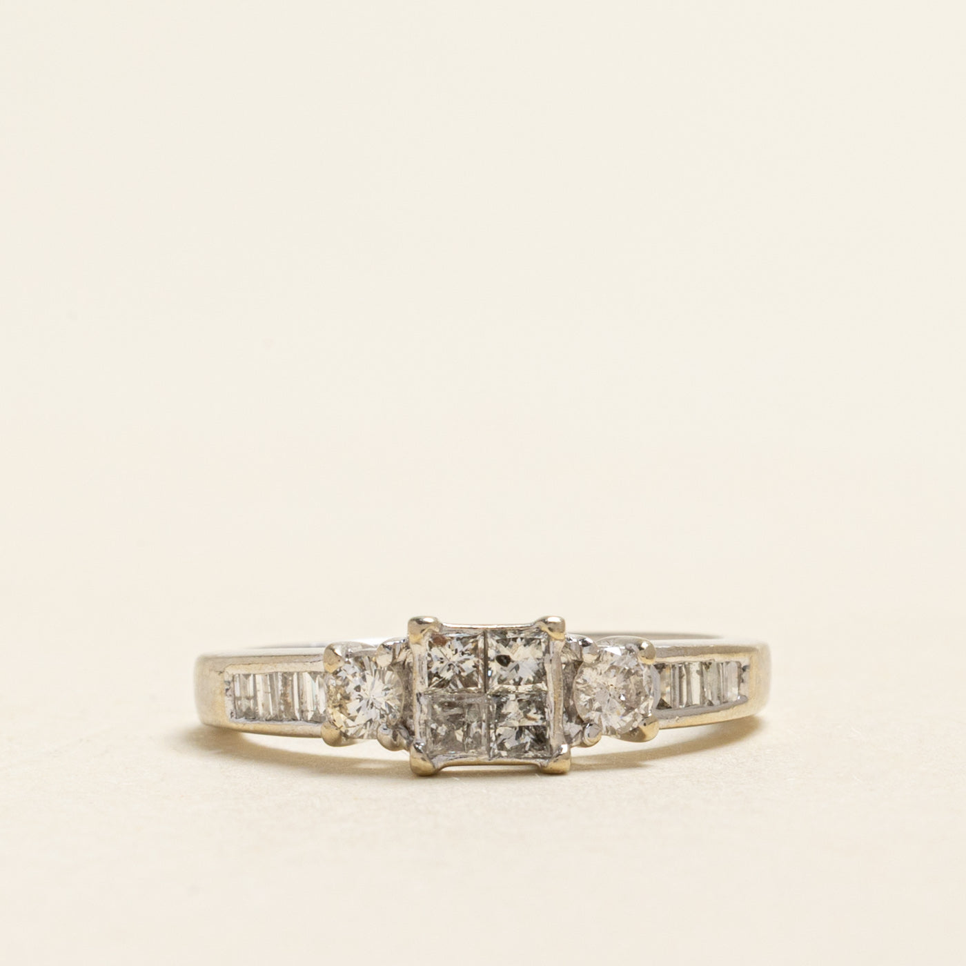 Princess Cut Diamond Accented Ring | 0.52ctw | SZ 5.75