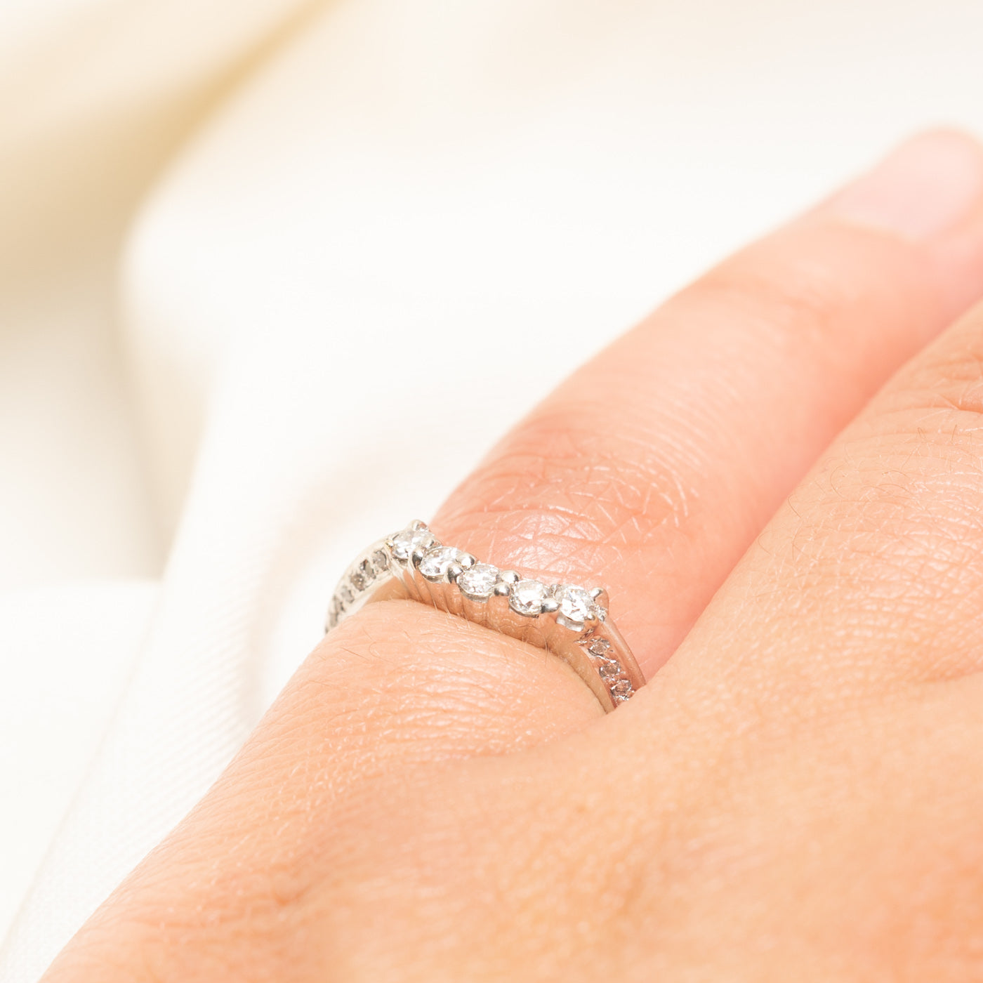 Semi Eternity Diamond Contour Ring | 0.48ctw | SZ 4.25