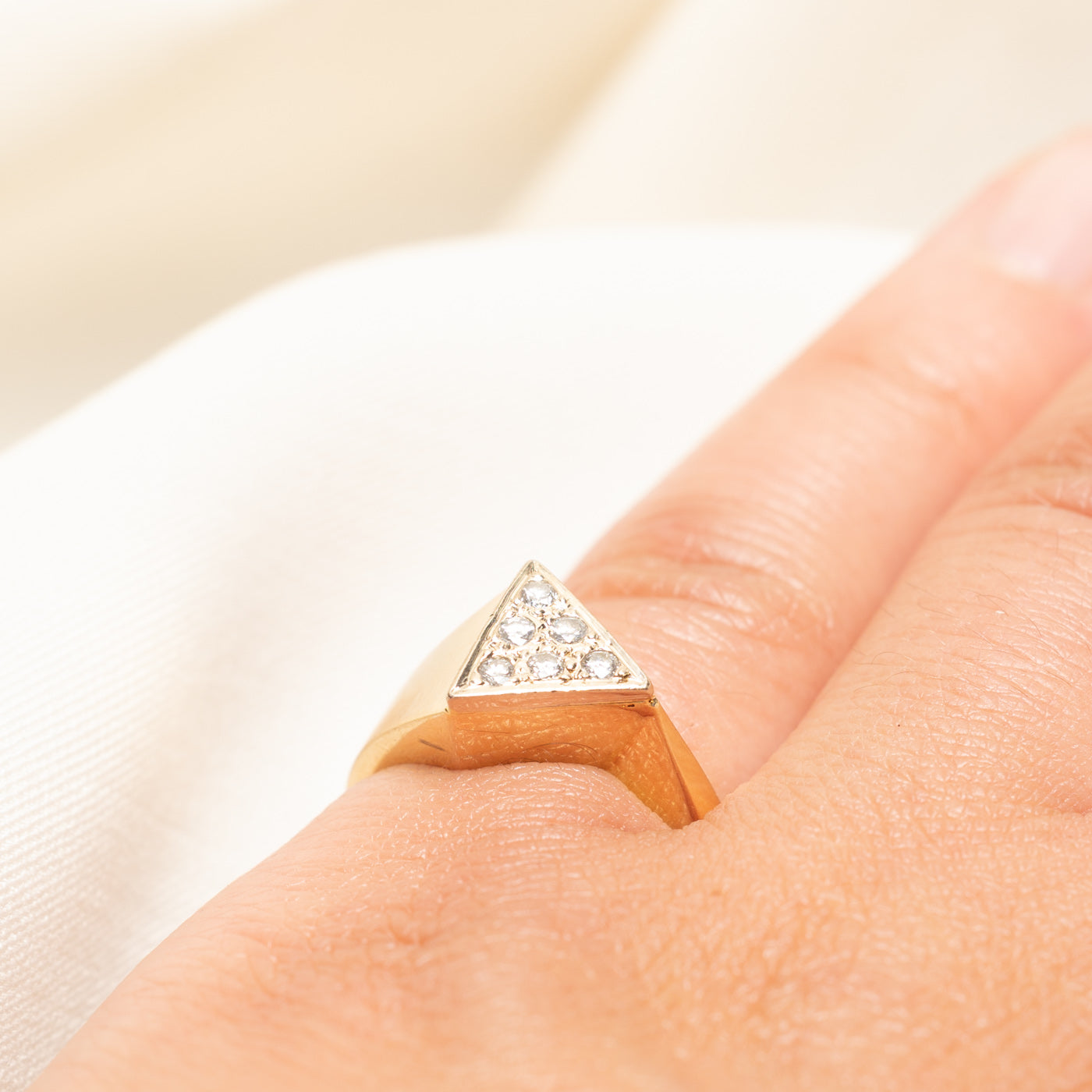 Diamond Triangle Cluster Ring | 0.12ctw | SZ 6