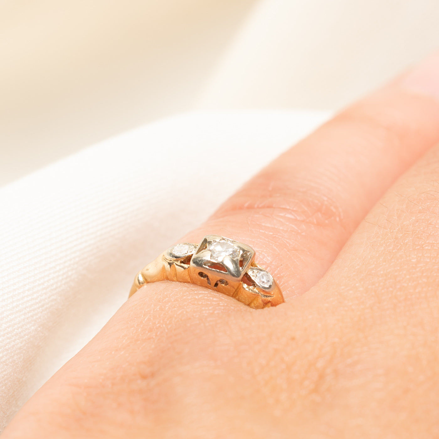 Three Stone Diamond Ring | 0.15ctw | SZ 4.75