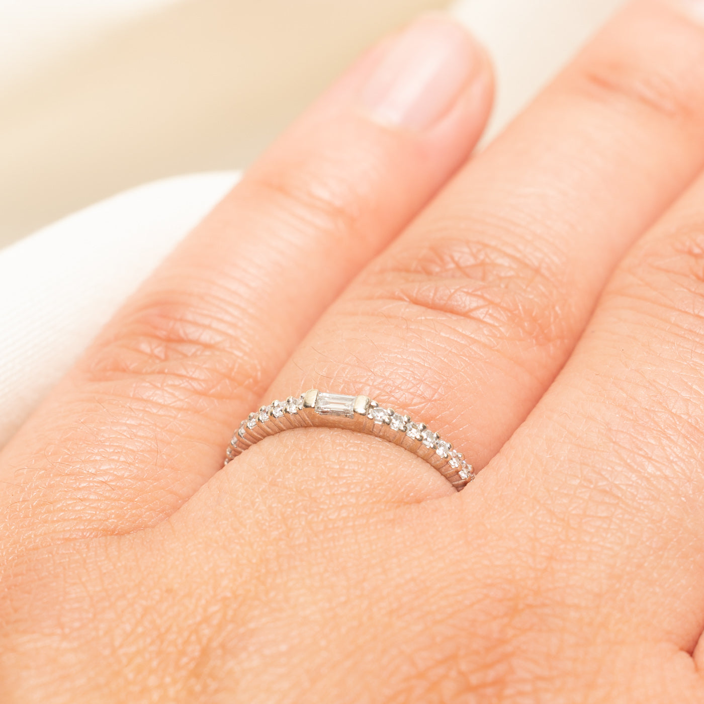 Baguette Cut Semi Eternity Diamond Band | 0.25ctw | SZ 6.25