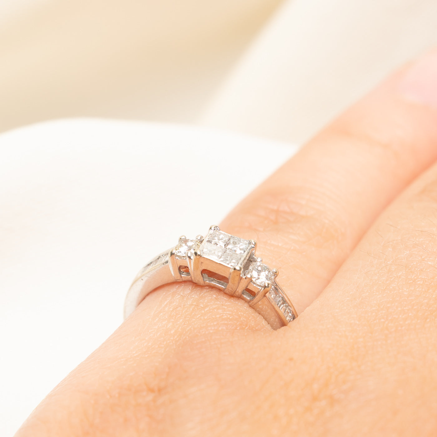 Princess Cut Diamond Accented Ring | 0.52ctw | SZ 5.75