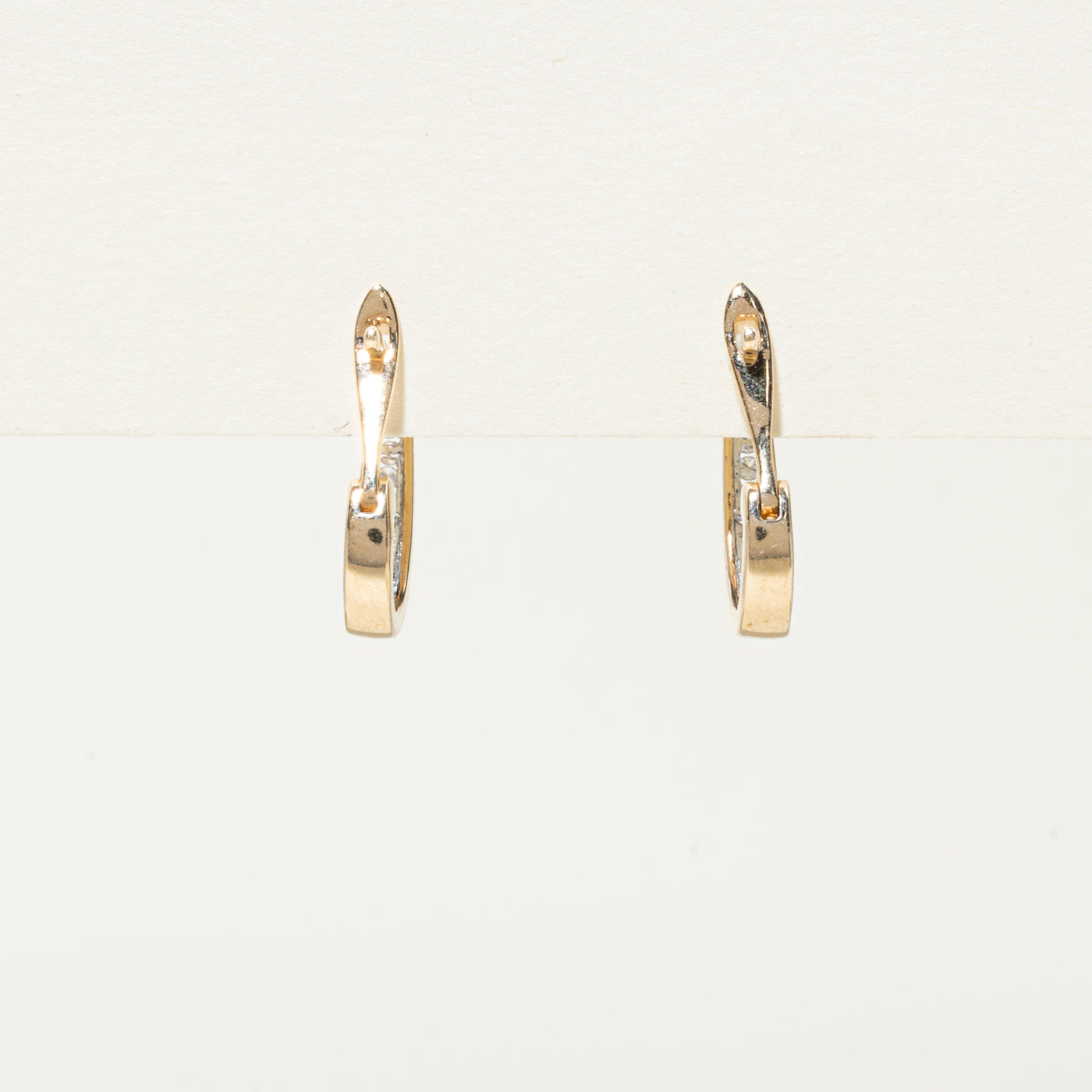 Channel Set Diamond Lachback Earrings | 0.2ctw