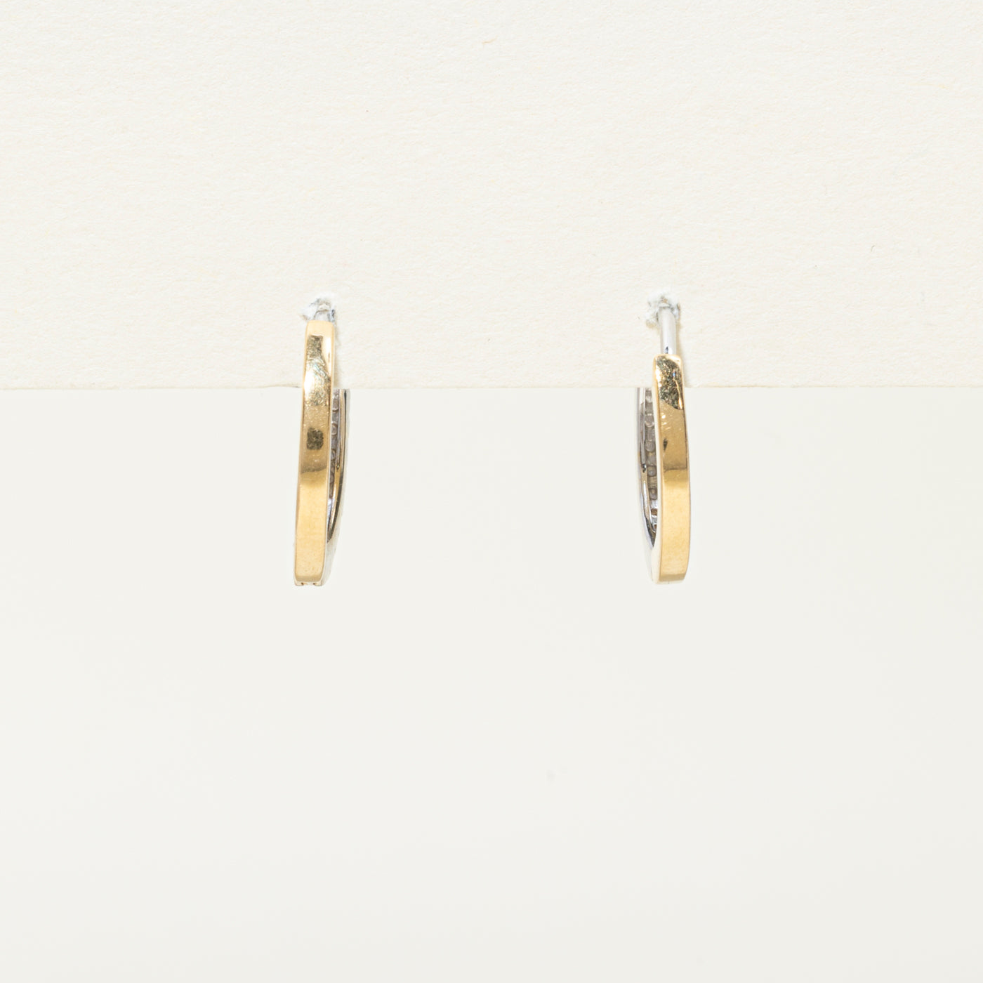 Pave Set Diamond Hoop Earrings | 0.09ctw