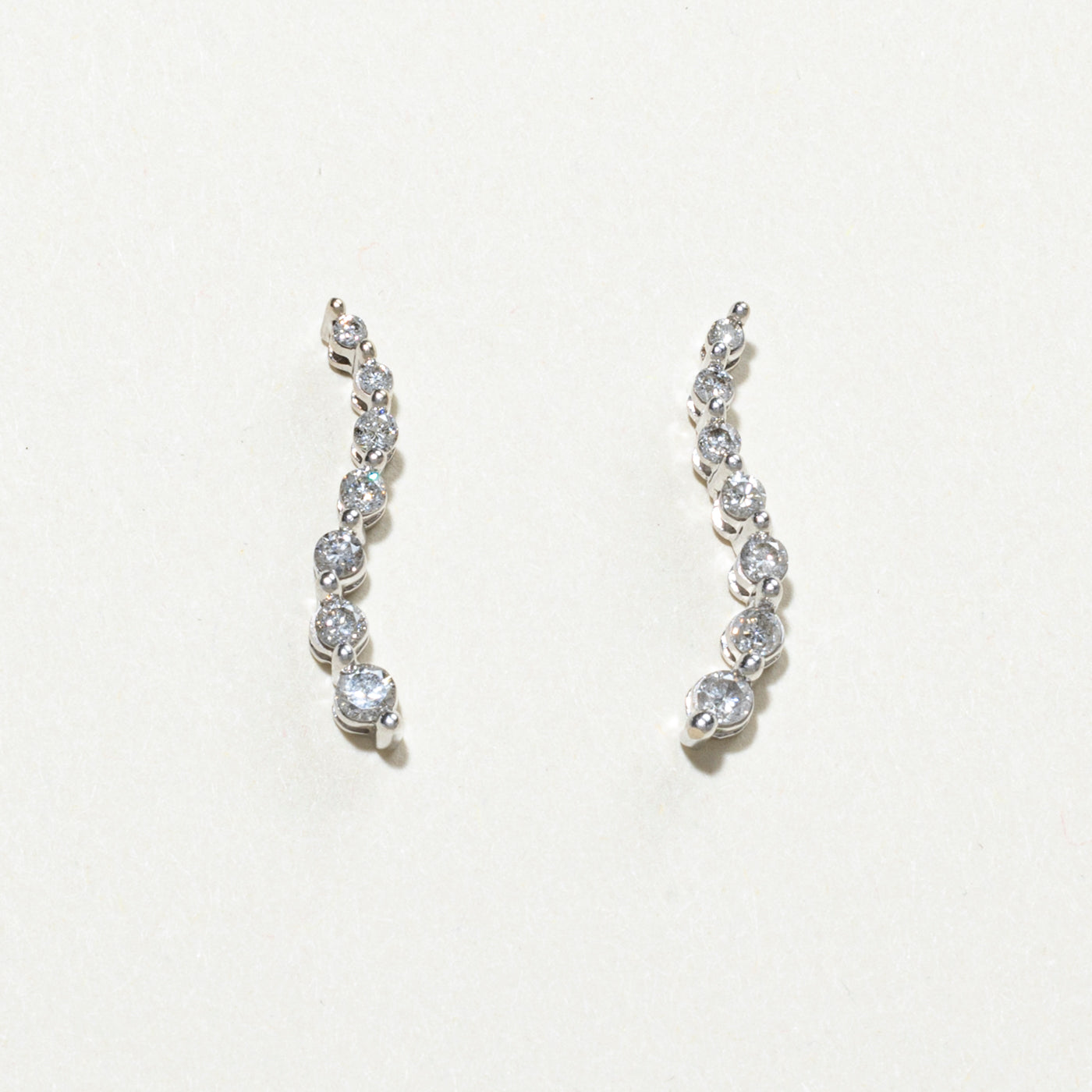 10k Diamond Journey Drop Earrings | 0.4ctw