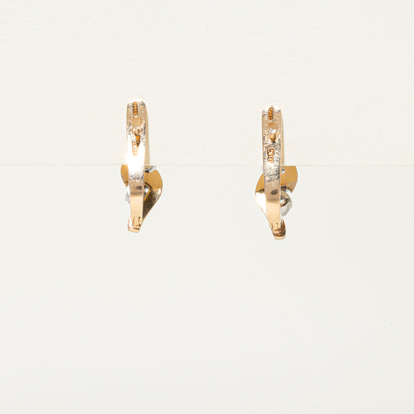 Boucles d'oreilles trois diamants serties de diamants | 0,3 ct au total