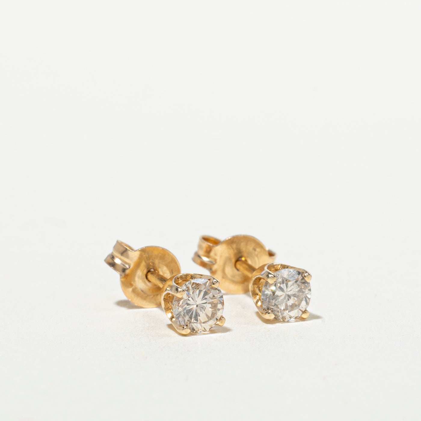14k Diamond Solitaire Stud Earrings | 0.36ctw