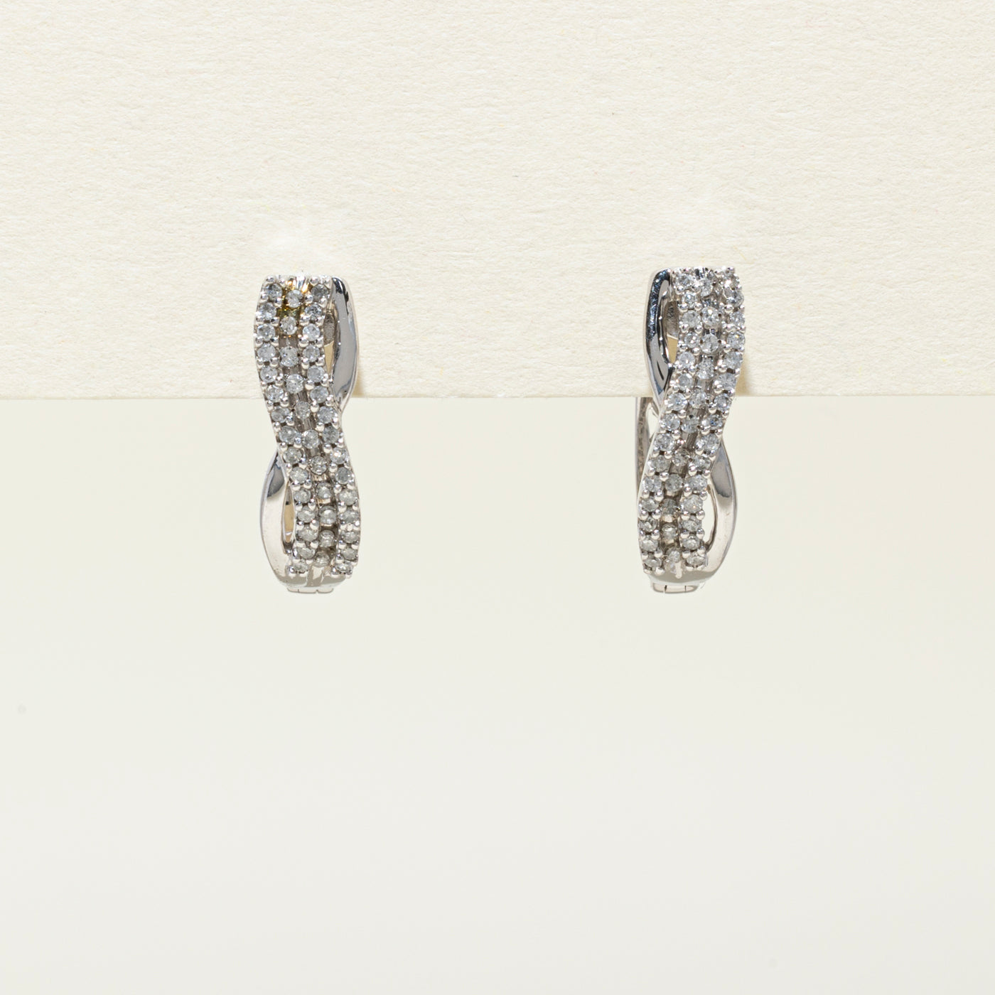 Diamond Infinity Hoop Earrings | 0.2ctw | 15mm