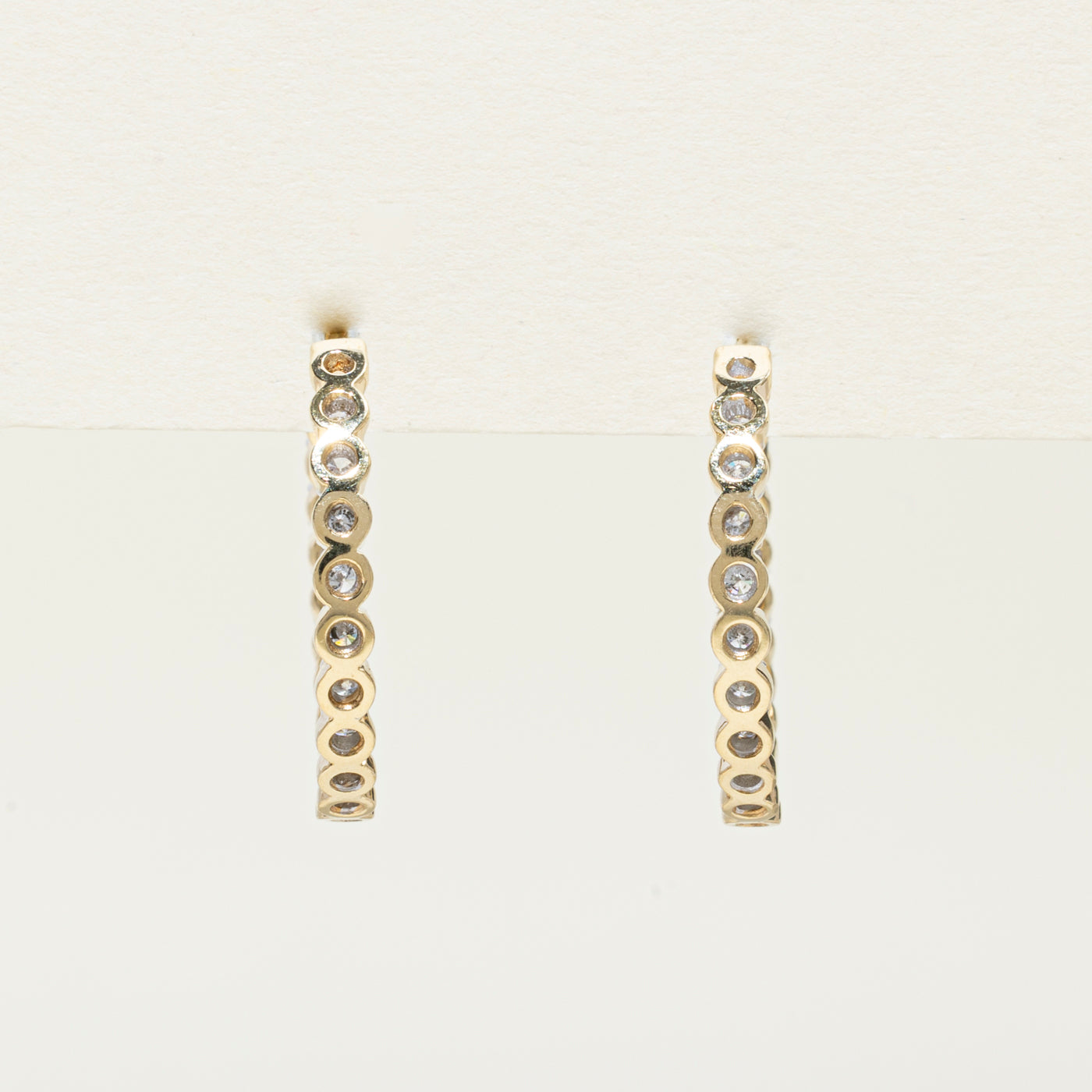 Eternity Diamond Hoop Earrings | 0.96ctw | 22mm