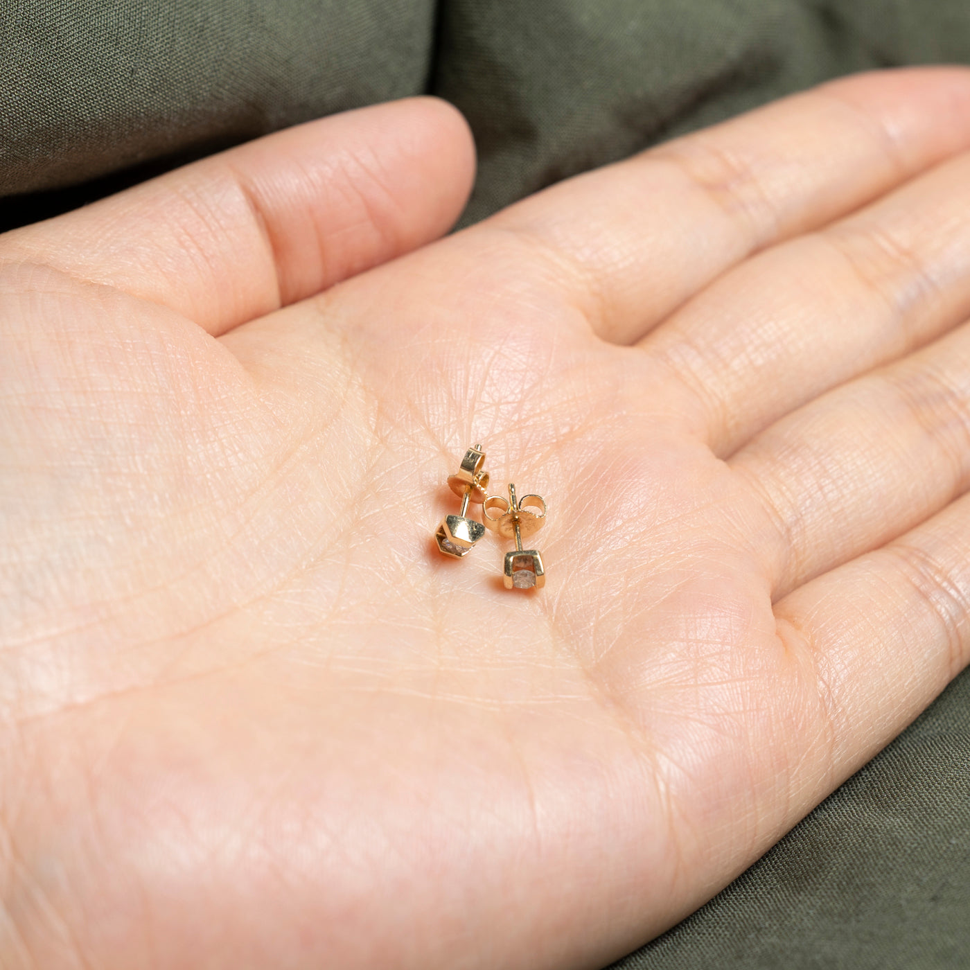 14k Tension Set Diamond Stud Earrings | 0.14ctw