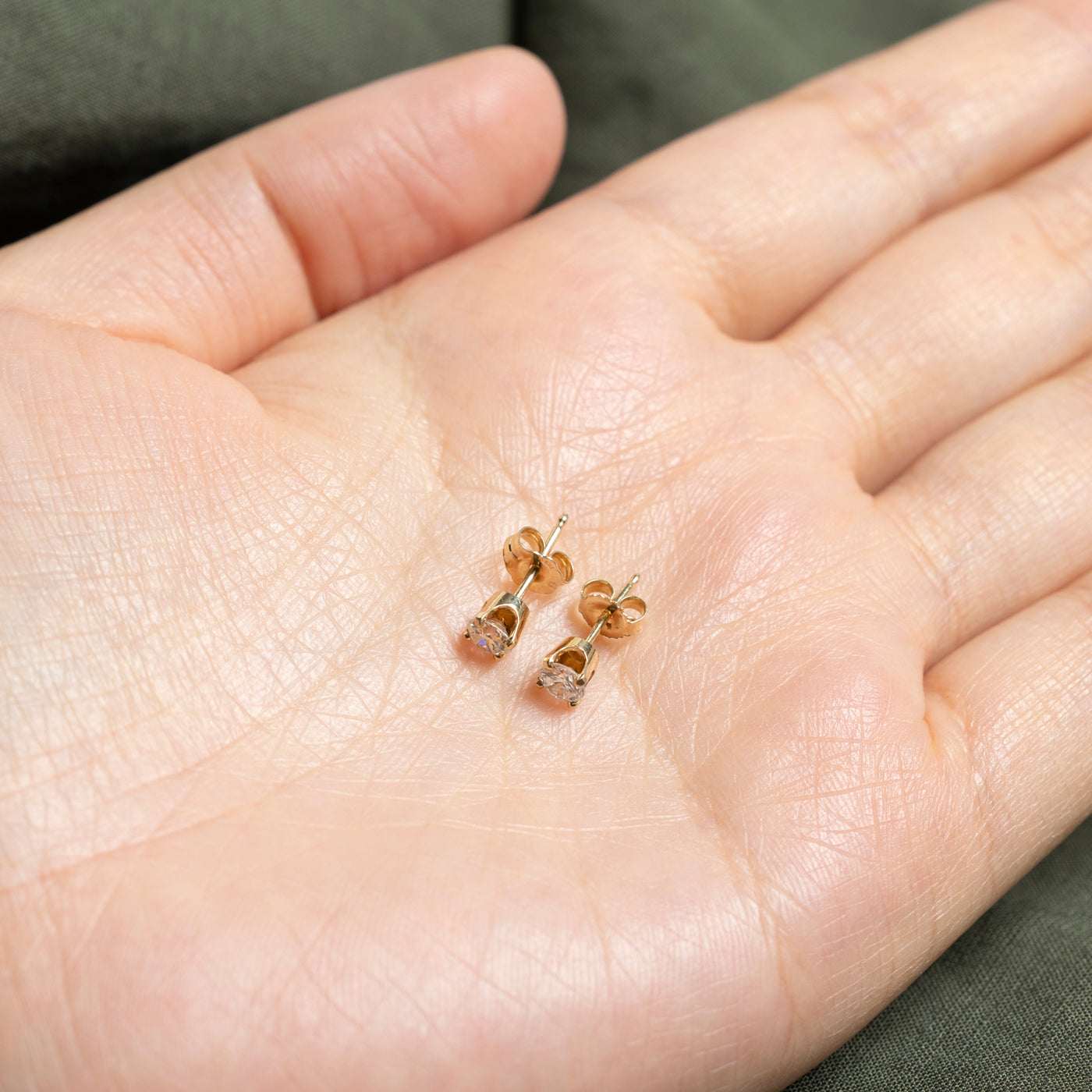 Soliatire Diamond Stud Earrings | 0.47ctw