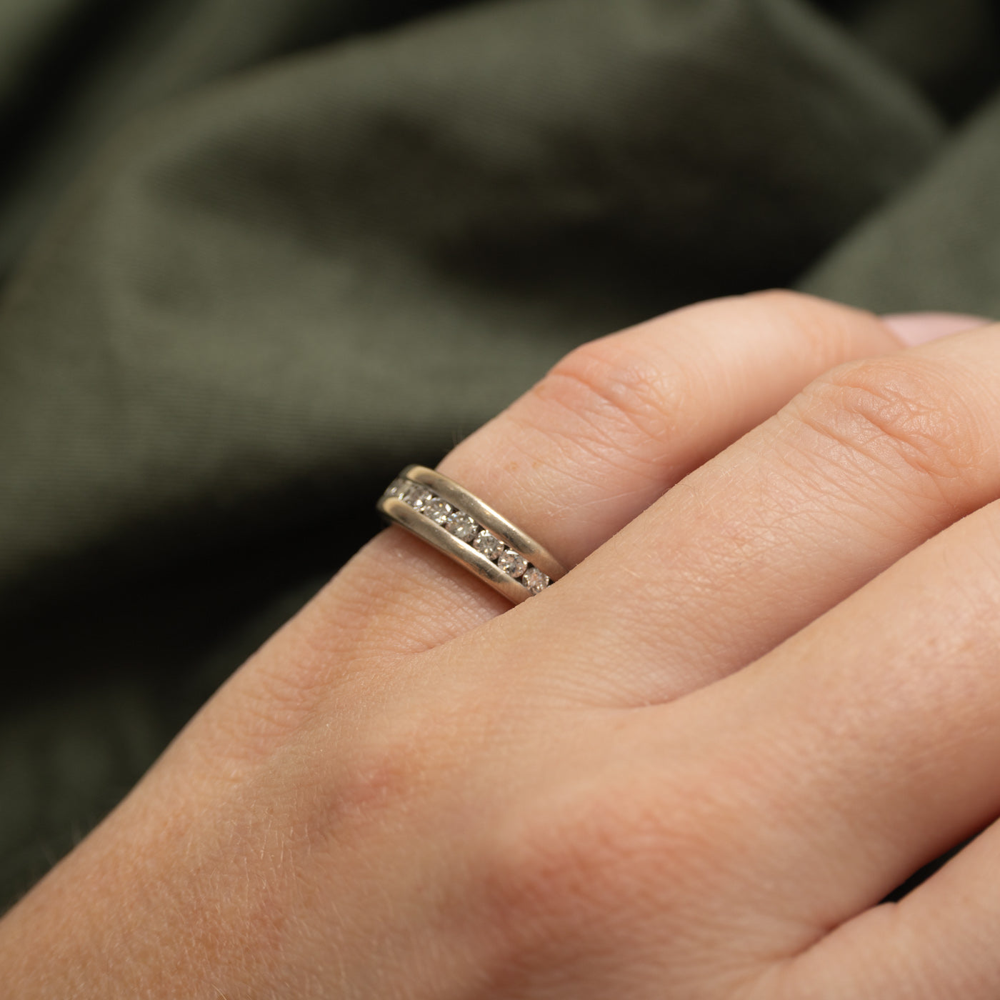 18k Channel Set Semi Eternity Diamond Band | 0.35ctw | SZ 3.75