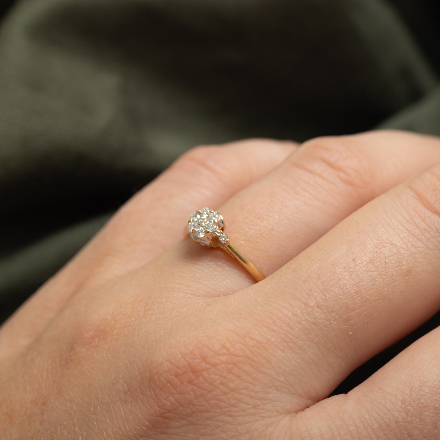 18k Illusion Set Diamond Hidden Heart Ring | 0.17ctw | SZ 6.75