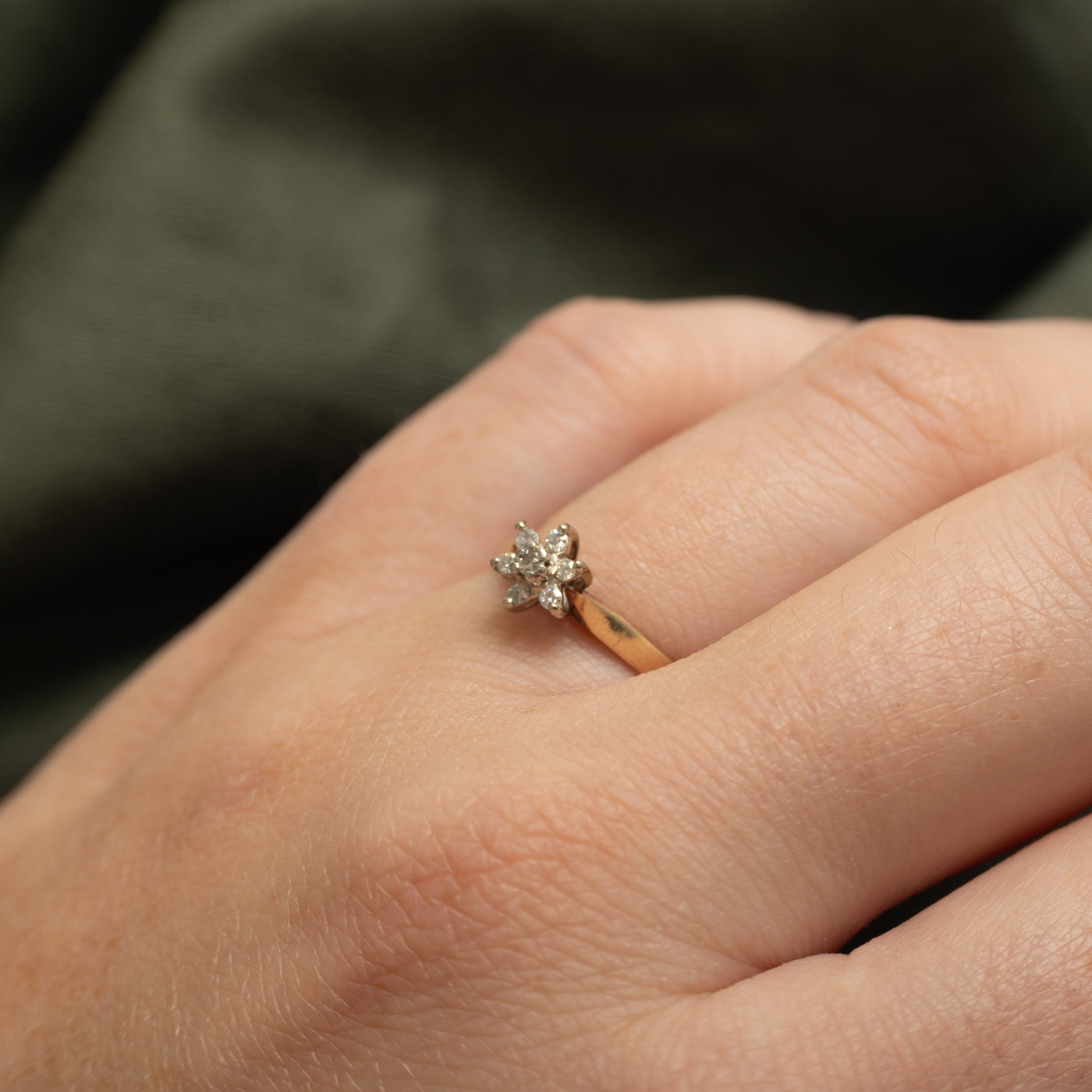 Diamond Petal Cluster Ring | 0.08ctw | SZ 5.5