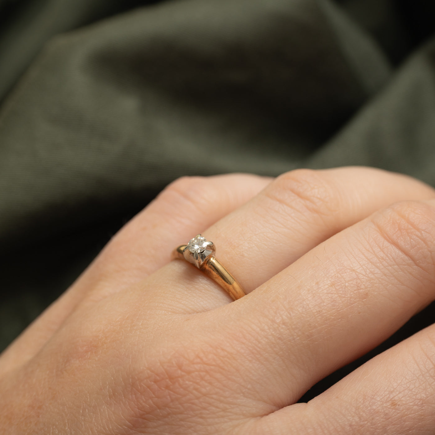 Solitaire Diamond Petite Ring | 0.13ct | SZ 6