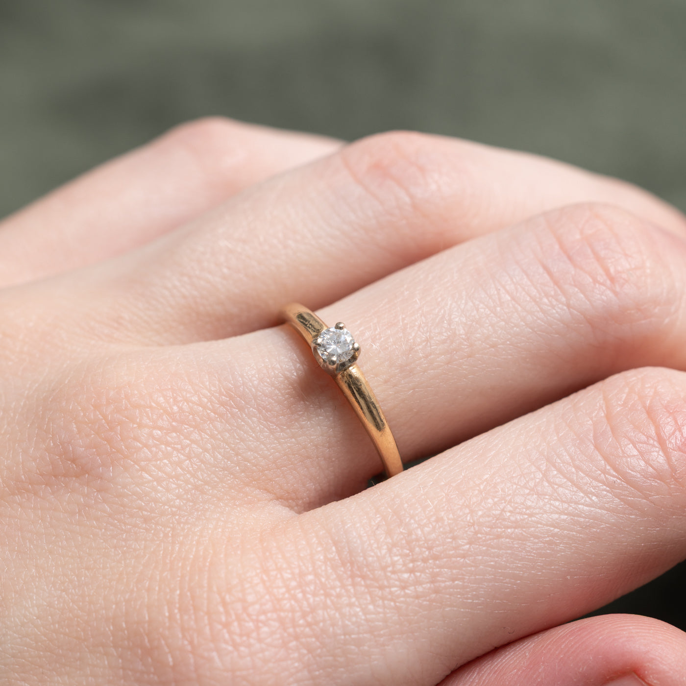 Solitaire Diamond Petite Ring | 0.15ct | SZ 7.25