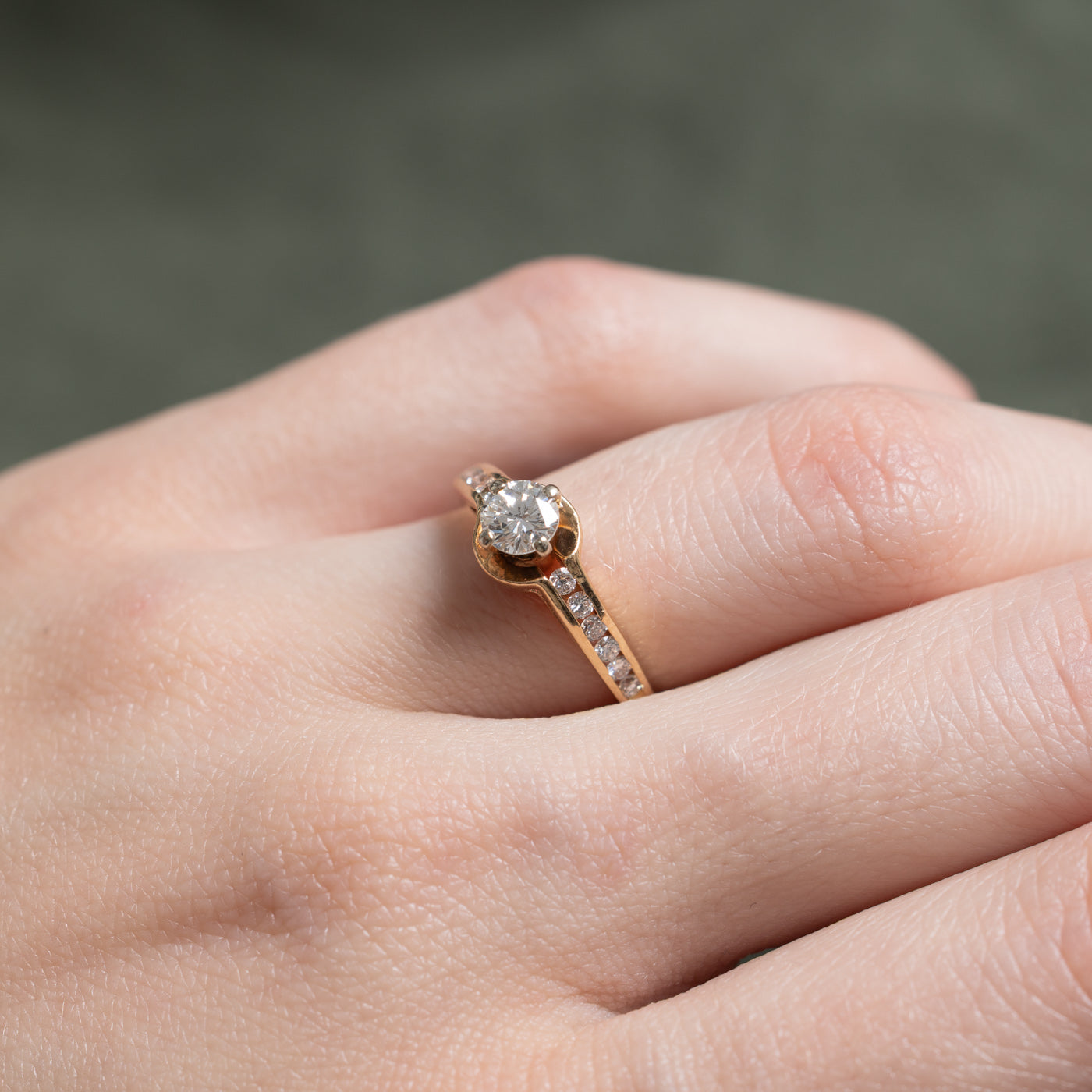 High Set Diamond Egagement Ring | 0.59ctw | SZ 5.75