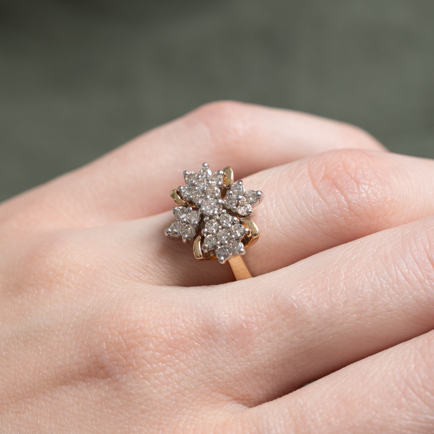 Diamond Cluster Cocktail Ring | 0.80ctw | SZ 5.75