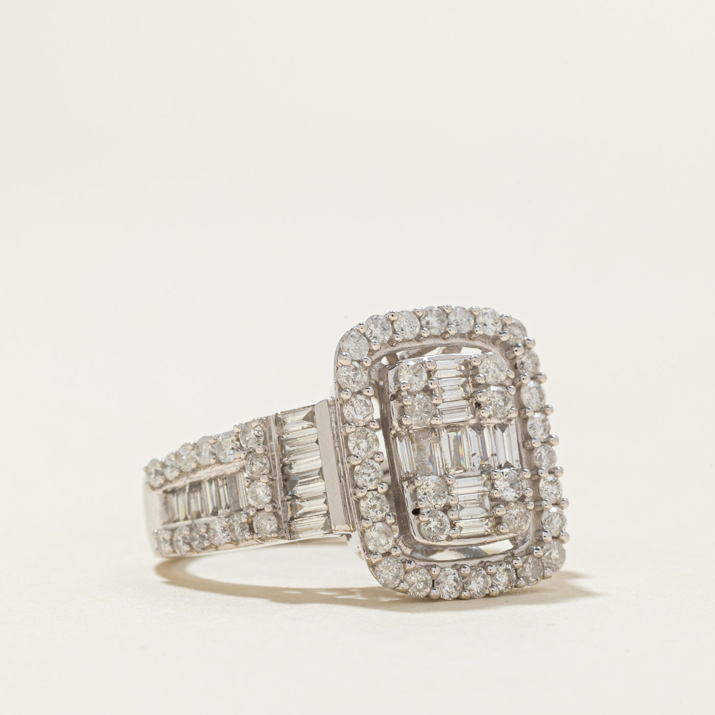 Diamond Cluster Halo Cocktail Ring | 1.62ctw | SZ 5.25 |