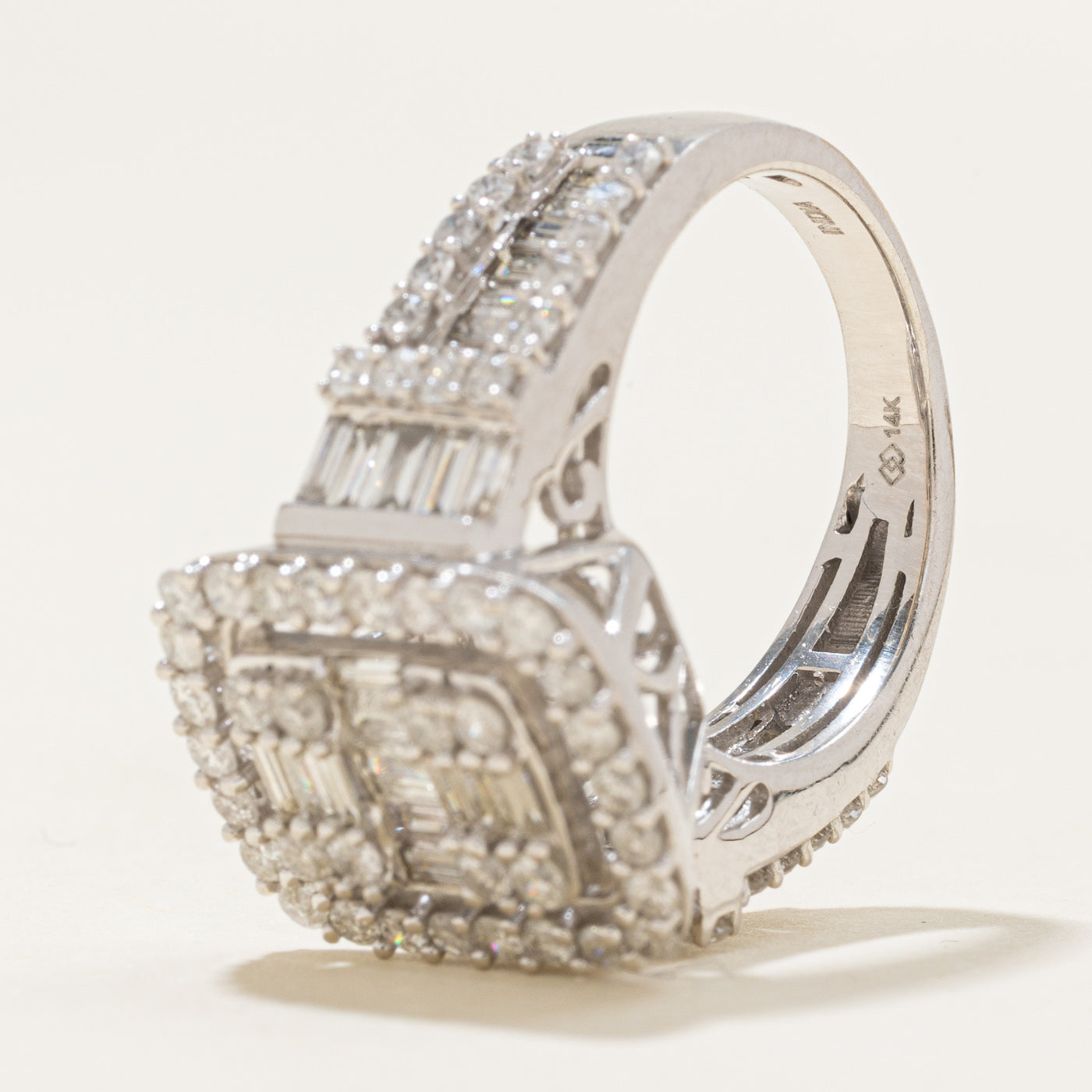 Diamond Cluster Halo Cocktail Ring | 1.62ctw | SZ 5.25 |