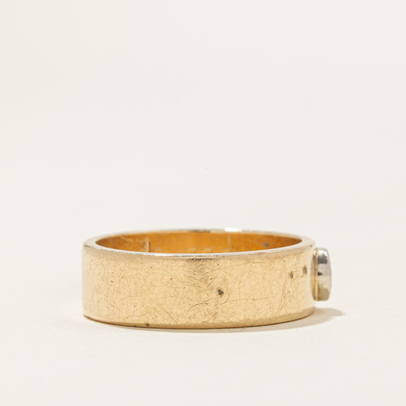 Bezel Set Solitaire Diamond Band | 0.4ct | SZ 10.25 |