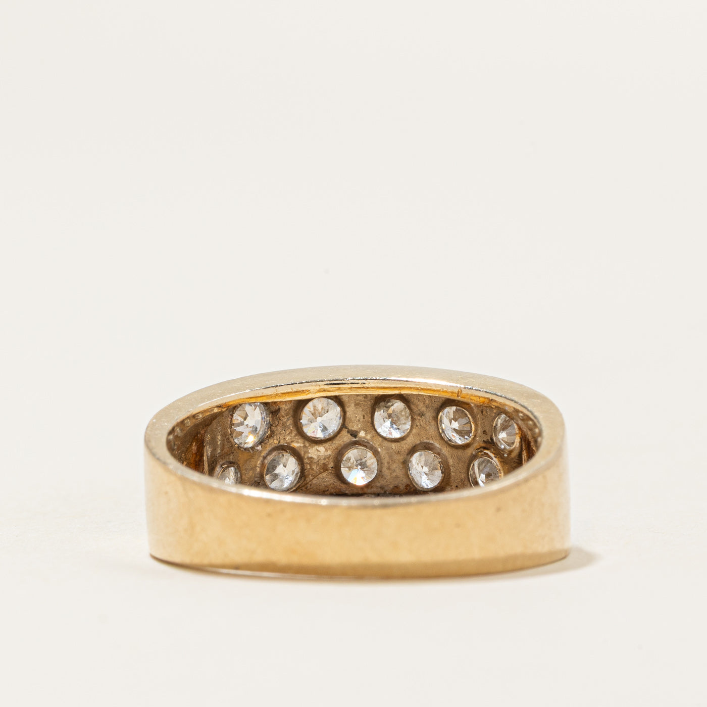 Flush Set Double Row Diamond Band | 1ctw | SZ 6.75 |