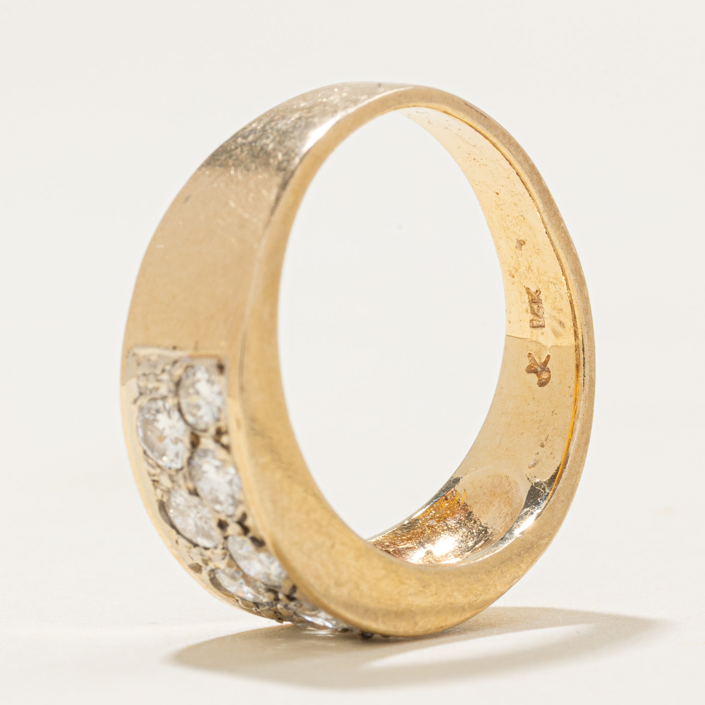 Flush Set Double Row Diamond Band | 1ctw | SZ 6.75 |