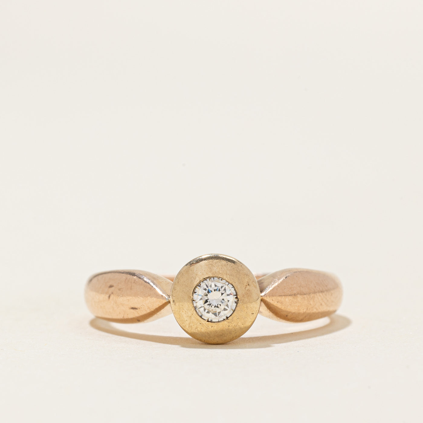 Flush Set Diamond Reverse Tapered Ring | 0.18ct | SZ 9.25 |