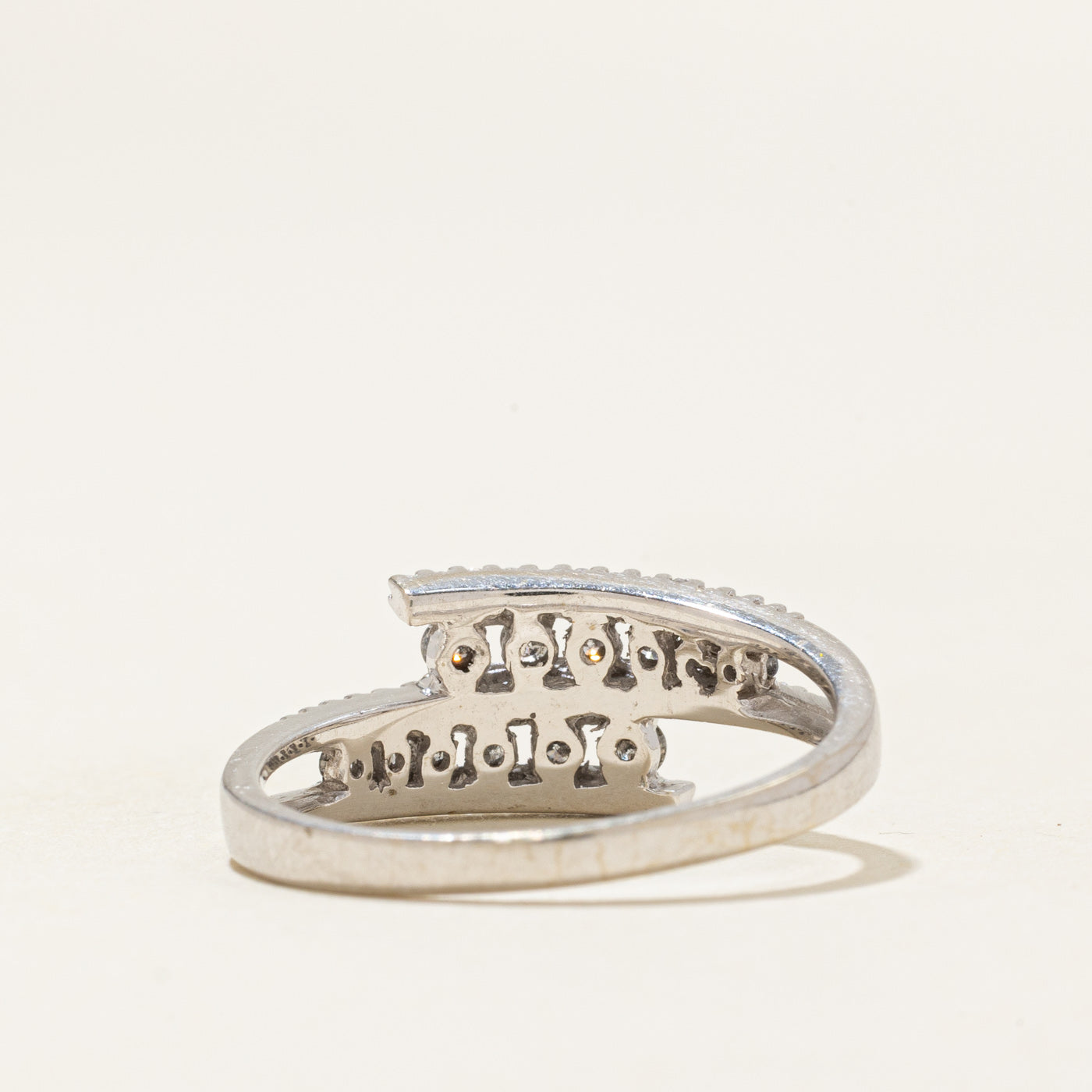 Multi Row Diamond Bypass Ring | 0.27ctw | SZ 7.5 |