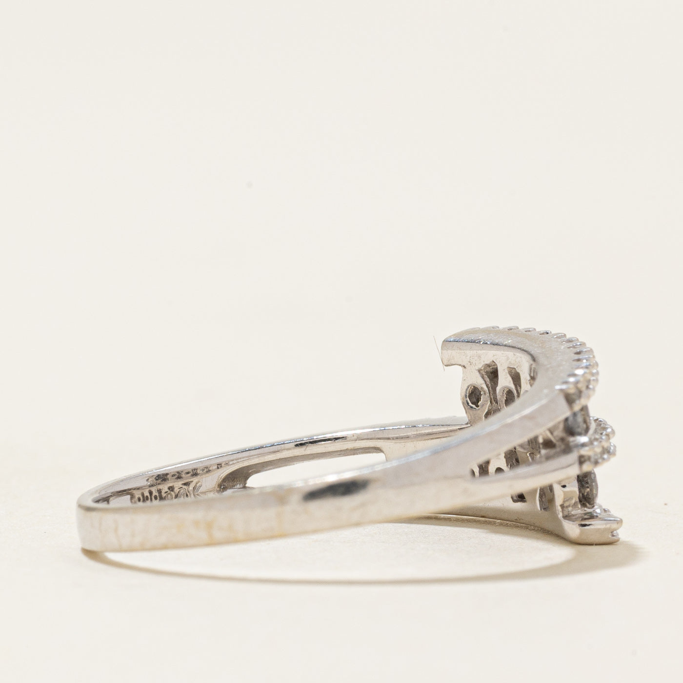 Multi Row Diamond Bypass Ring | 0.27ctw | SZ 7.5 |