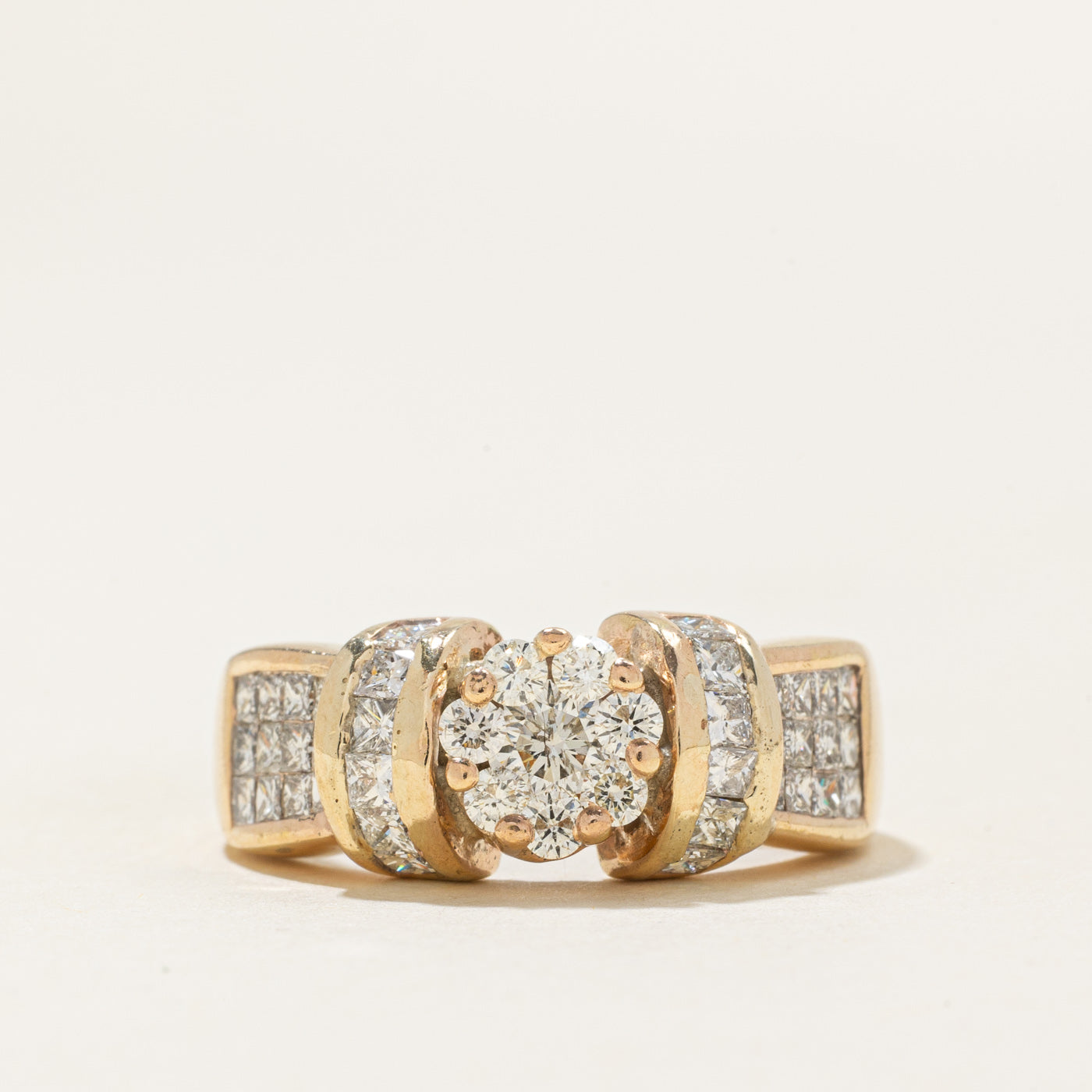 Diamond Clulster Bow Ring | 1.35ctw | SZ 8.0 |