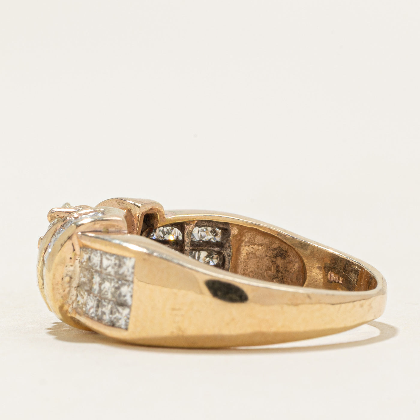 Diamond Clulster Bow Ring | 1.35ctw | SZ 8.0 |