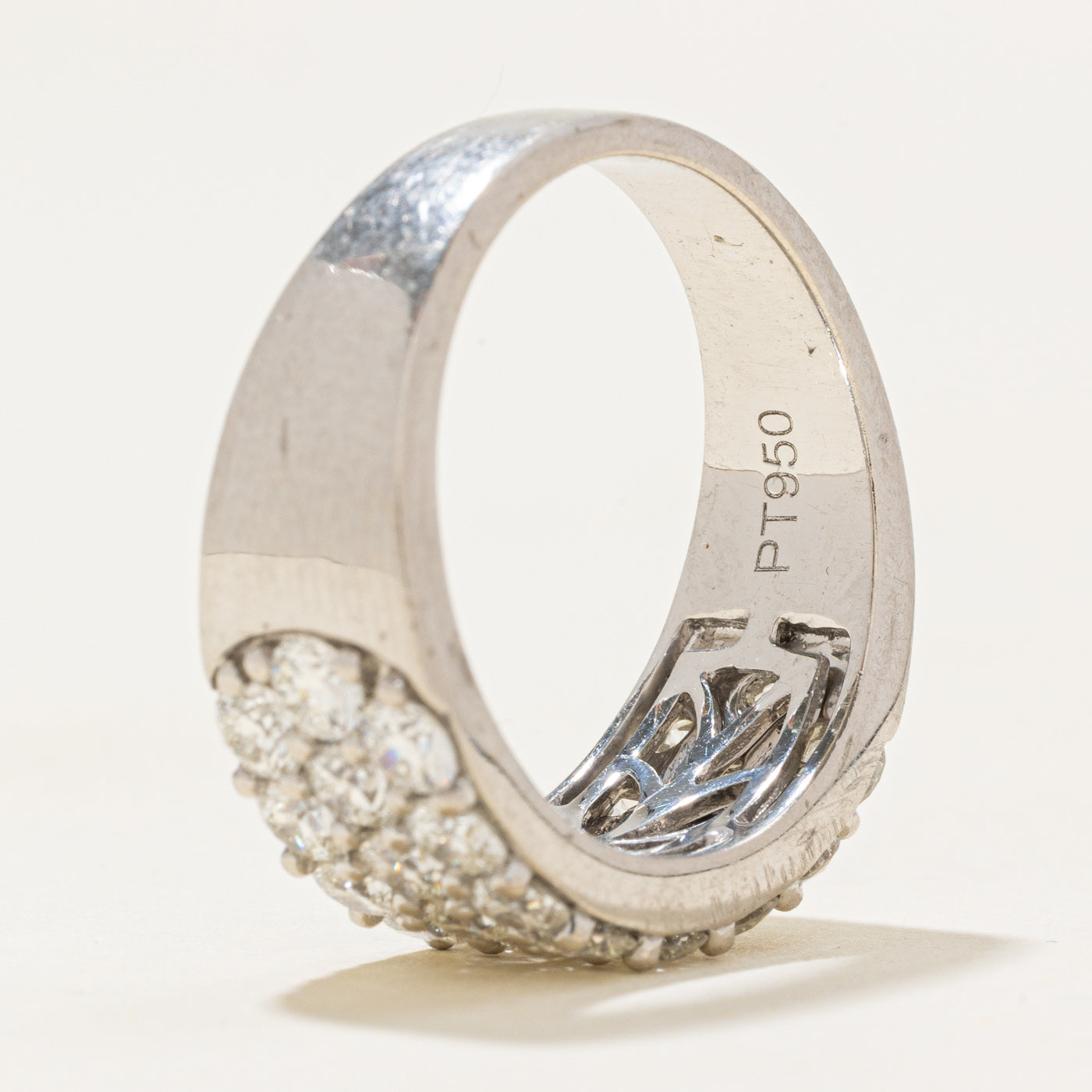 Pavé Set Triple Row Diamond Band | 2.25ctw | SZ 7.5 |