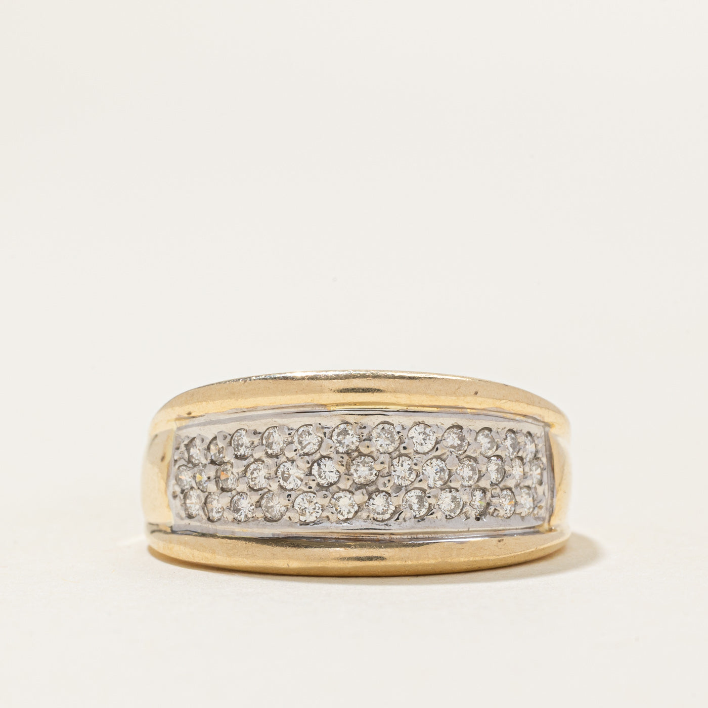 Pavé Set Diamond Wide Band | 0.37ctw | SZ 9.75 |