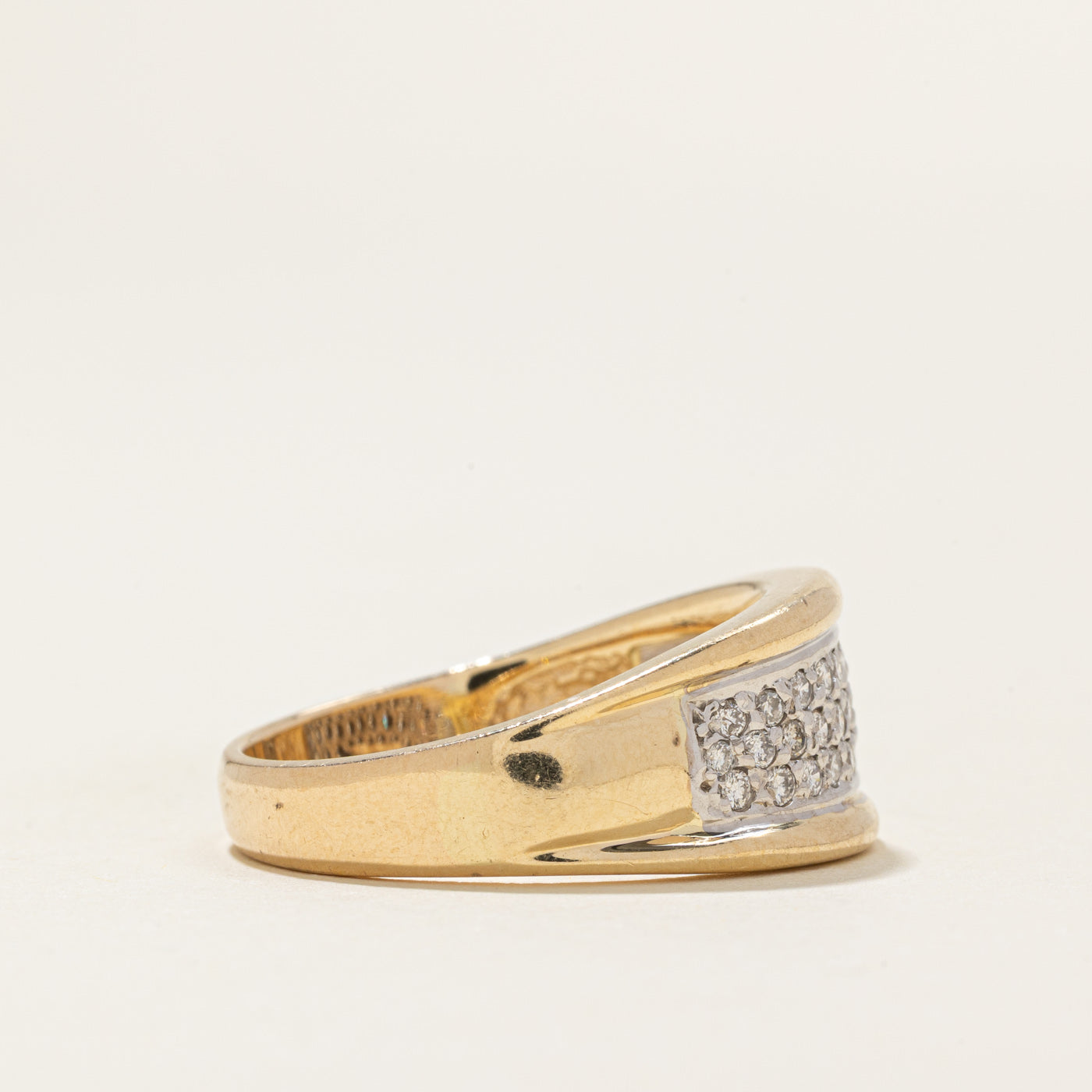 Pavé Set Diamond Wide Band | 0.37ctw | SZ 9.75 |