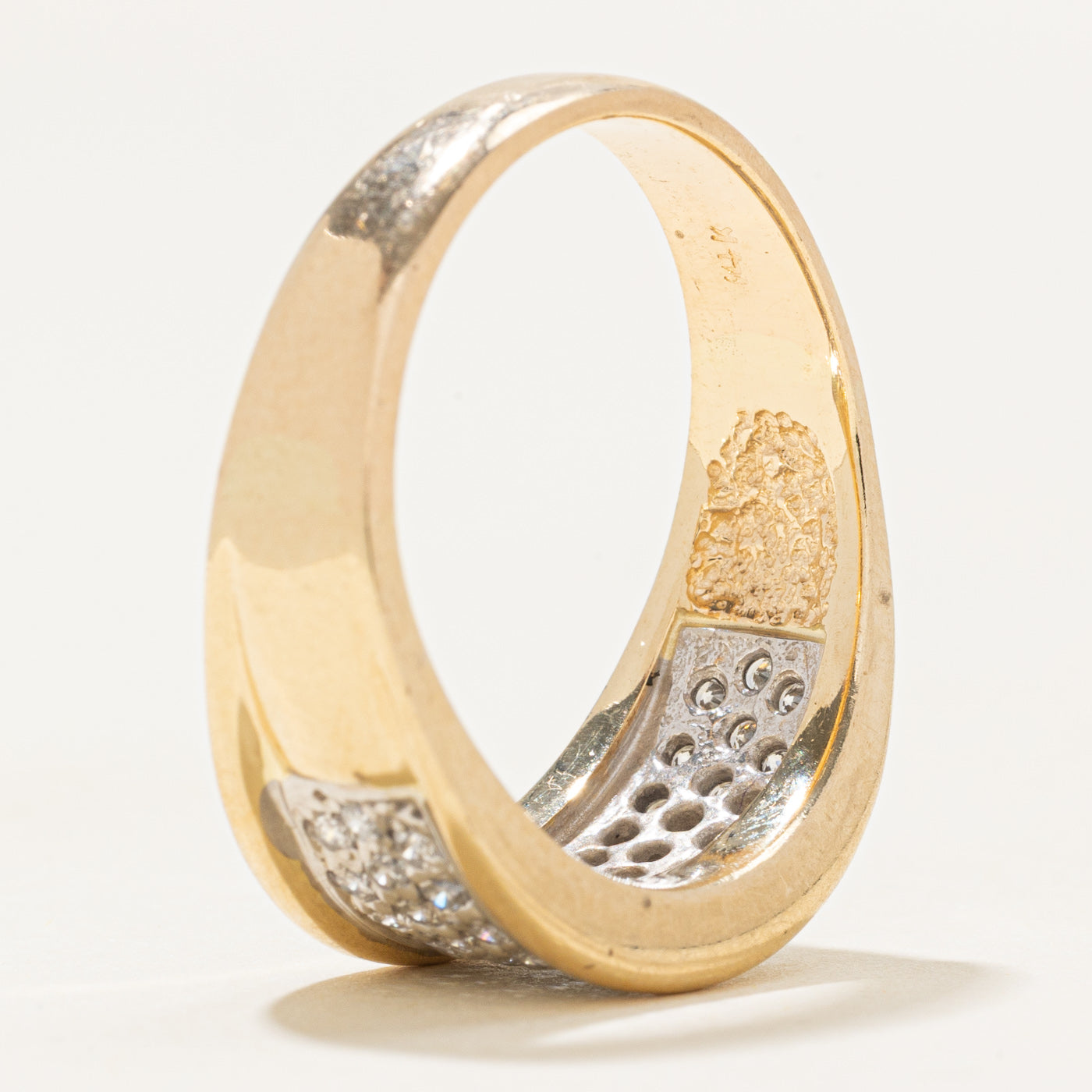 Pavé Set Diamond Wide Band | 0.37ctw | SZ 9.75 |